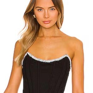REVOLVE Black Strapless Top with Silver Accents